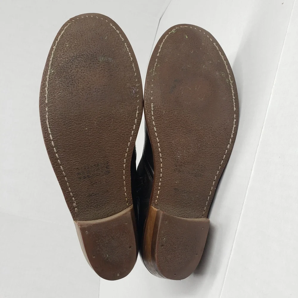 Maison Margiela Replica Campus Ankle Boots Womens 38.5 8 Brown Oil Spill Leather - Picture 13 of 16